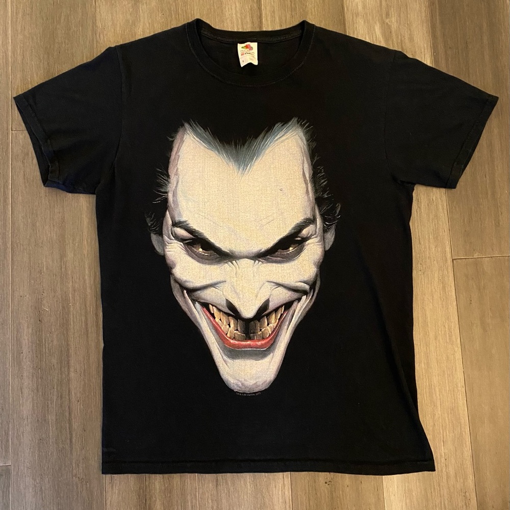 Joker Big face shirt S Batman DC Comics 100% Authentic licensed Black